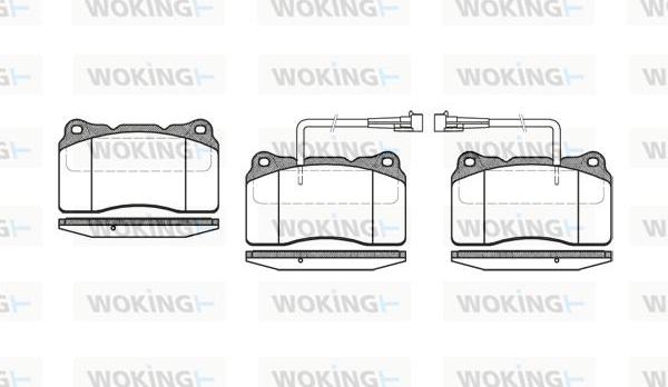 Woking P7663.02 - Тормозные колодки, дисковые, комплект autospares.lv