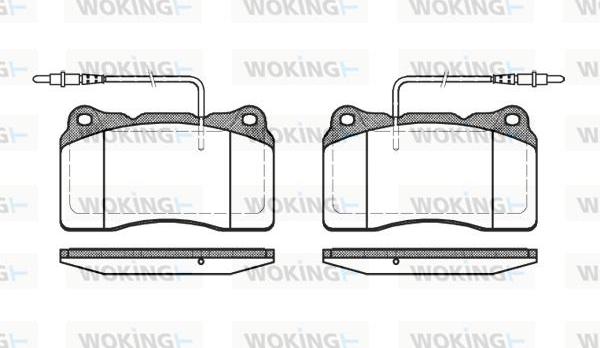 Woking P7663.14 - Тормозные колодки, дисковые, комплект autospares.lv