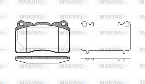 Woking P7663.10 - Тормозные колодки, дисковые, комплект autospares.lv