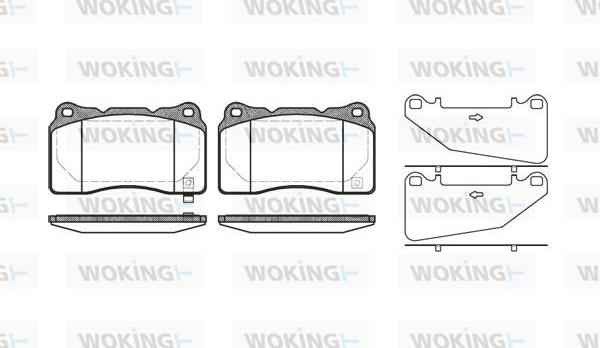 Woking P7663.32 - Тормозные колодки, дисковые, комплект autospares.lv