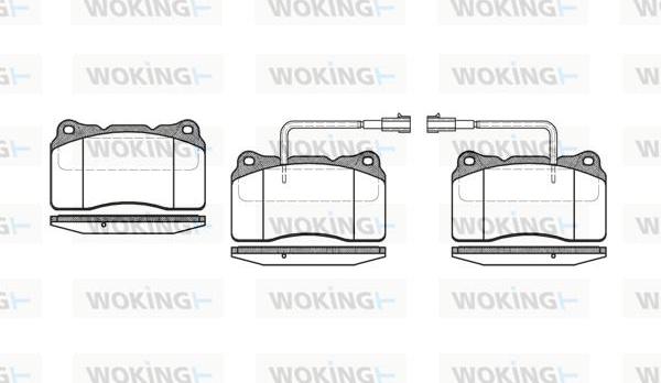 Woking P7663.22 - Тормозные колодки, дисковые, комплект autospares.lv