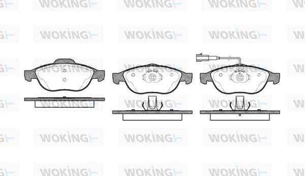 Woking P7603.11 - Тормозные колодки, дисковые, комплект autospares.lv