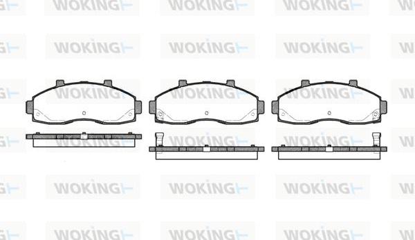 Woking P7623.02 - Тормозные колодки, дисковые, комплект autospares.lv