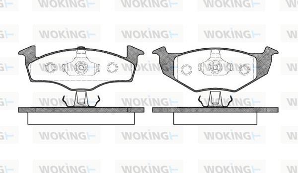 Woking P7093.00 - Тормозные колодки, дисковые, комплект autospares.lv