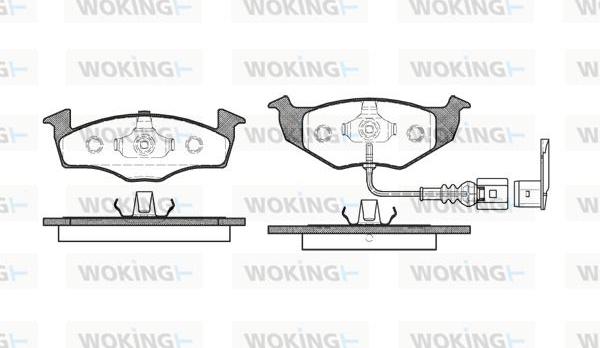 Woking P7093.11 - Тормозные колодки, дисковые, комплект autospares.lv