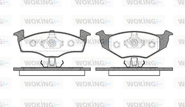 Woking P7093.20 - Тормозные колодки, дисковые, комплект autospares.lv