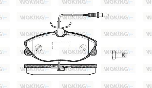 Woking P7043.04 - Тормозные колодки, дисковые, комплект autospares.lv