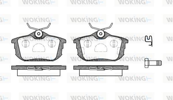 Woking P7053.12 - Тормозные колодки, дисковые, комплект autospares.lv