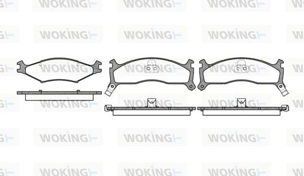Woking P7003.02 - Тормозные колодки, дисковые, комплект autospares.lv