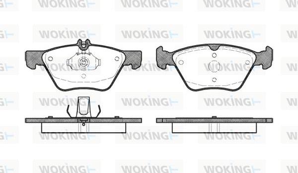 Woking P7013.00 - Тормозные колодки, дисковые, комплект autospares.lv