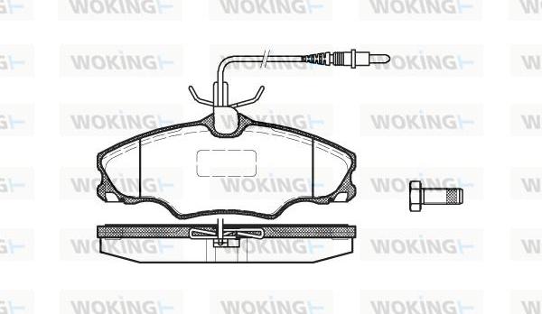 Woking P7033.04 - Тормозные колодки, дисковые, комплект autospares.lv