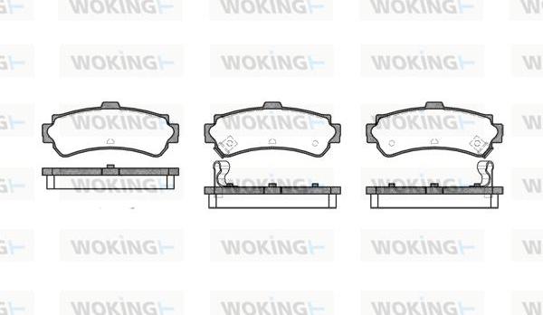 Woking P7073.02 - Тормозные колодки, дисковые, комплект autospares.lv