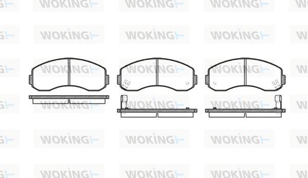 Woking P7193.02 - Тормозные колодки, дисковые, комплект autospares.lv