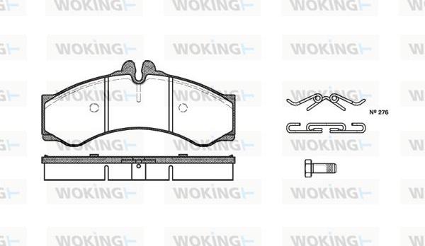 Woking P7143.00 - Тормозные колодки, дисковые, комплект autospares.lv