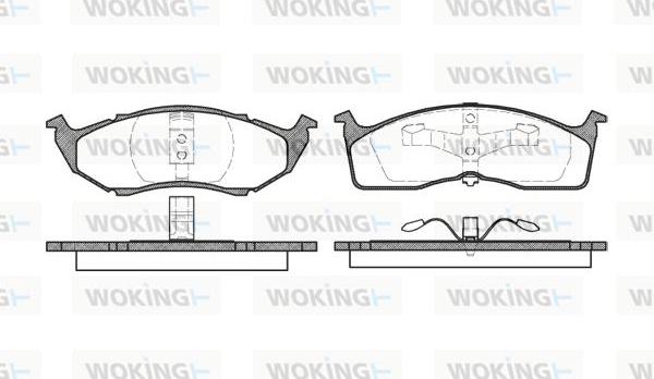 Woking P7103.00 - Тормозные колодки, дисковые, комплект autospares.lv