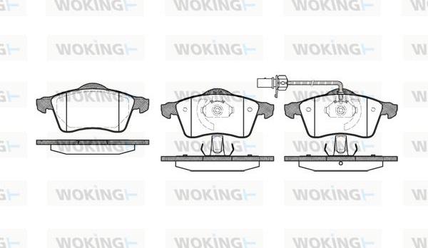 Woking P7183.01 - Тормозные колодки, дисковые, комплект autospares.lv