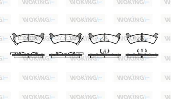 Woking P7173.00 - Тормозные колодки, дисковые, комплект autospares.lv