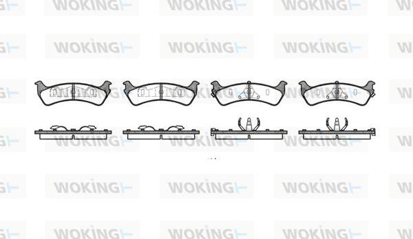 Woking P7173.12 - Тормозные колодки, дисковые, комплект autospares.lv