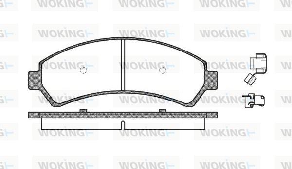 Woking P7883.00 - Тормозные колодки, дисковые, комплект autospares.lv