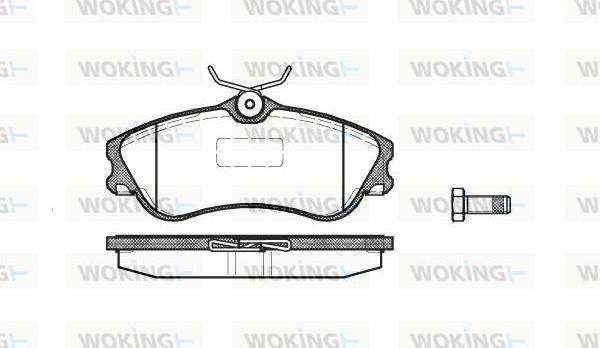 Woking P7343.00 - Тормозные колодки, дисковые, комплект autospares.lv