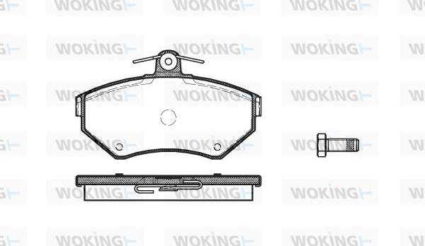 Woking P7313.00 - Тормозные колодки, дисковые, комплект autospares.lv