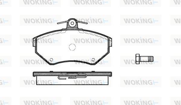 Woking P7313.10 - Тормозные колодки, дисковые, комплект autospares.lv