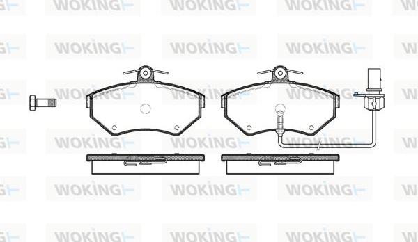 Woking P7313.12 - Тормозные колодки, дисковые, комплект autospares.lv