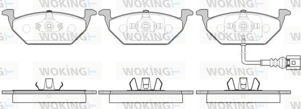 Woking P7333.41 - Тормозные колодки, дисковые, комплект autospares.lv