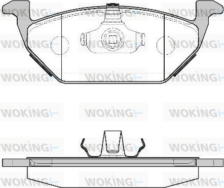 Woking P7333.00 - Тормозные колодки, дисковые, комплект autospares.lv