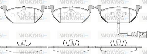 Woking P7333.31 - Тормозные колодки, дисковые, комплект autospares.lv