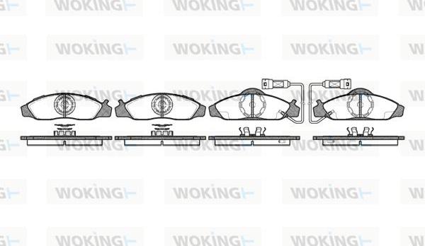 Woking P7243.02 - Тормозные колодки, дисковые, комплект autospares.lv