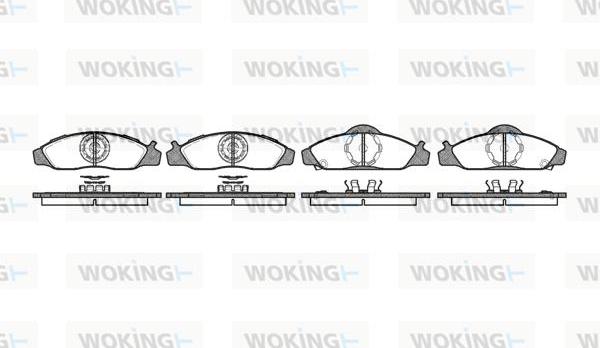 Woking P7243.12 - Тормозные колодки, дисковые, комплект autospares.lv