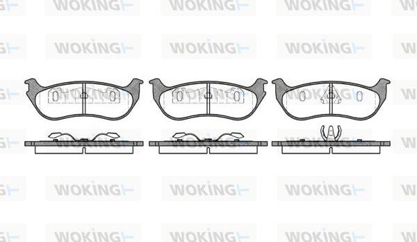 Woking P7283.75 - Тормозные колодки, дисковые, комплект autospares.lv