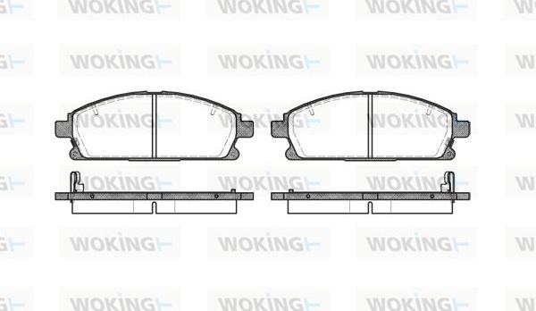 Woking P7743.12 - Тормозные колодки, дисковые, комплект autospares.lv