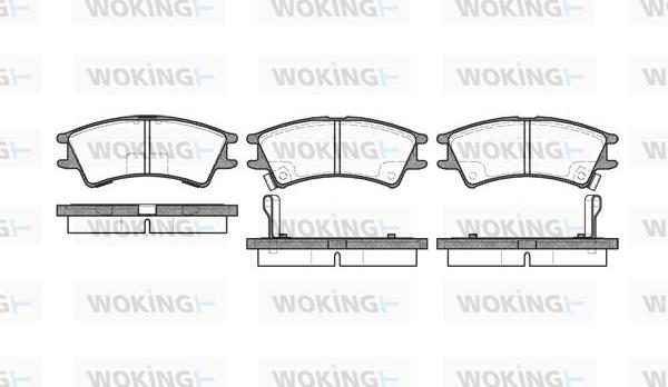 Woking P7753.02 - Тормозные колодки, дисковые, комплект autospares.lv