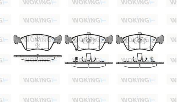 Woking P7763.02 - Тормозные колодки, дисковые, комплект autospares.lv