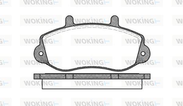 Woking P7773.00 - Тормозные колодки, дисковые, комплект autospares.lv