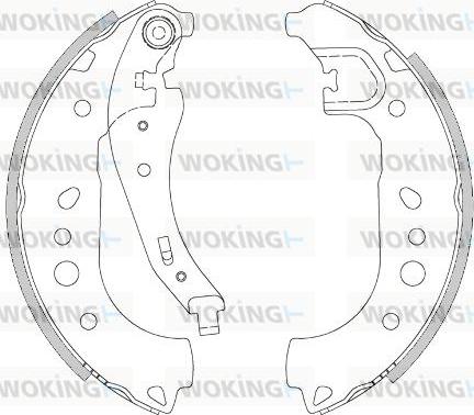 Woking Z4443.00 - Тормозные башмаки, барабанные autospares.lv