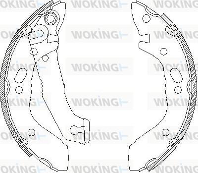 Woking Z4401.00 - Тормозные башмаки, барабанные autospares.lv