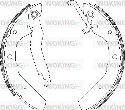 Woking Z4403.00 - Тормозные башмаки, барабанные autospares.lv