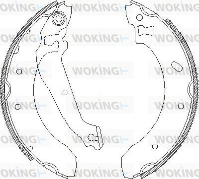 Woking Z4407.00 - Тормозные башмаки, барабанные autospares.lv