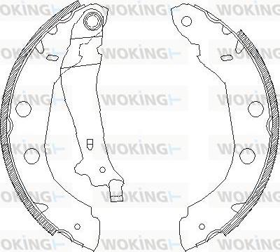 Woking Z4415.00 - Тормозные башмаки, барабанные autospares.lv