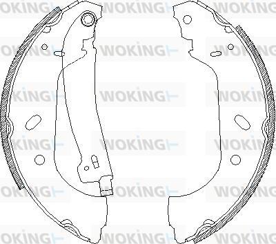 Woking Z4417.01 - Тормозные башмаки, барабанные autospares.lv