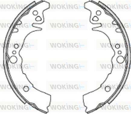 Woking Z4433.00 - Тормозные башмаки, барабанные autospares.lv