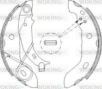 Woking Z4421.00 - Тормозные башмаки, барабанные autospares.lv