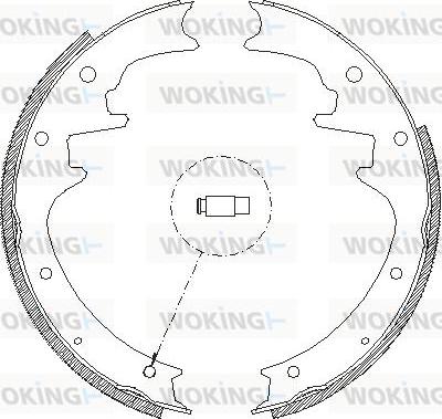 Woking Z4423.00 - Тормозные башмаки, барабанные autospares.lv