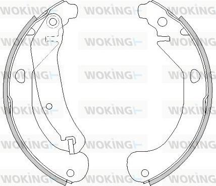 Woking Z4478.00 - Тормозные башмаки, барабанные autospares.lv