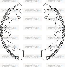 Woking Z4595.00 - Тормозные башмаки, барабанные autospares.lv