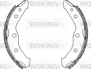 Woking Z4547.00 - Тормозные башмаки, барабанные autospares.lv