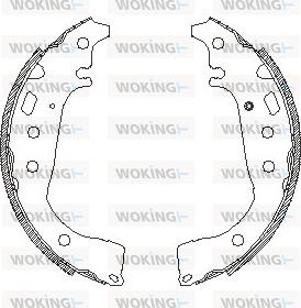 Woking Z4556.00 - Тормозные башмаки, барабанные autospares.lv